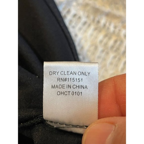 Romeo & Juliet Womens Mesh Lace Fit & Flare Dress Faux Leather Black White SZ L - Picture 9 of 9